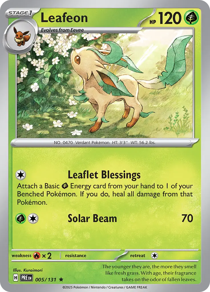Prismatic Evolutions - 005/131 - Leafeon (Holo)