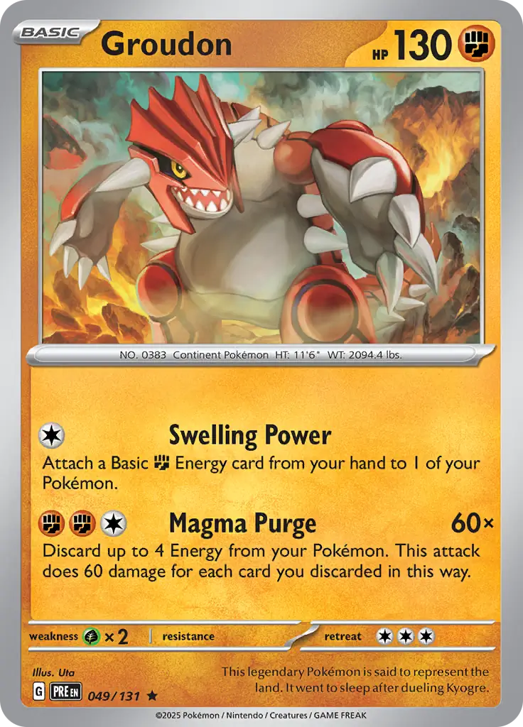 Prismatic Evolutions - 049/131 - Groudon (Holo)