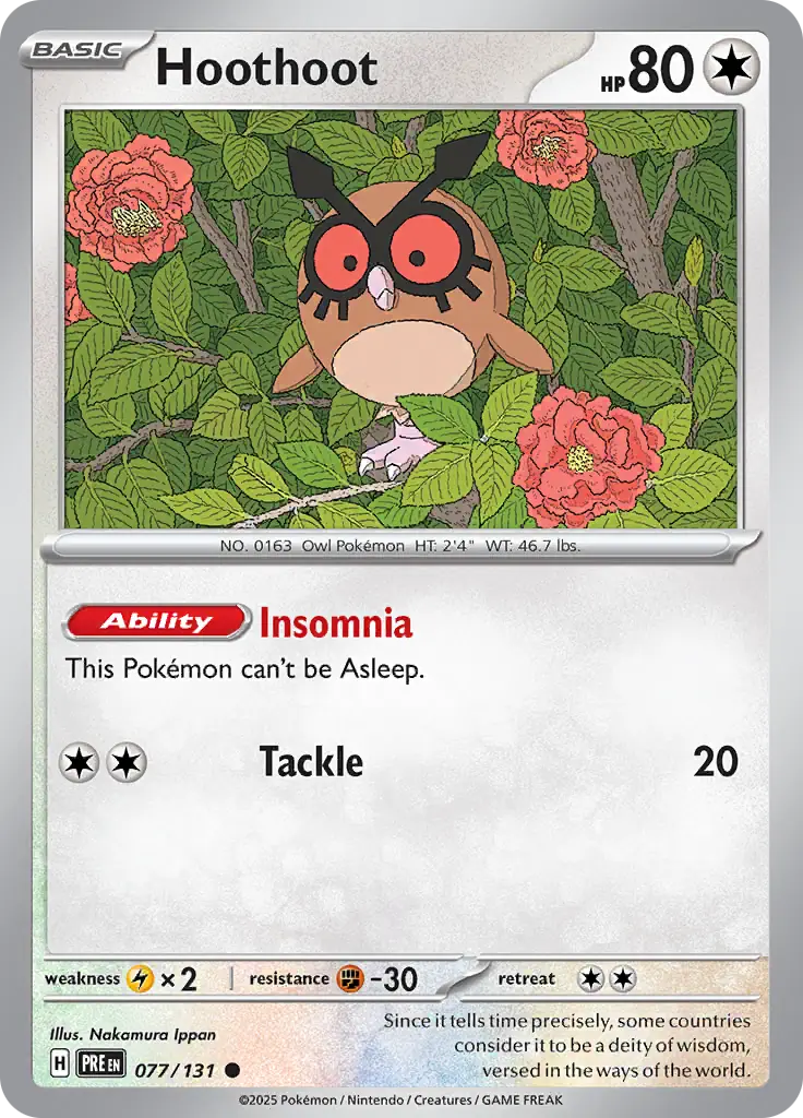 Prismatic Evolutions - 077/131 - Hoothoot