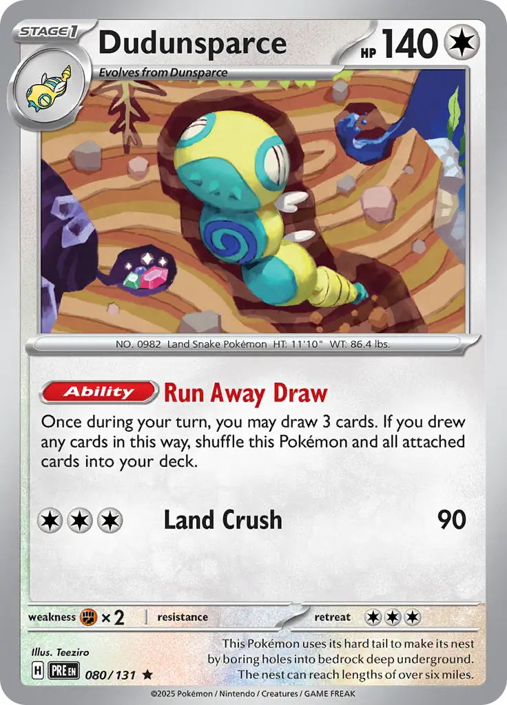 Prismatic Evolutions - 080/131 - Dudunsparce (Holo)
