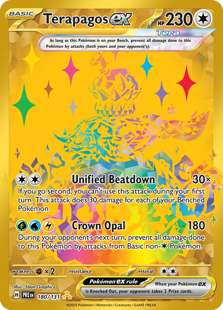 Prismatic Evolutions - 180/131 - Terapagos ex (złota)