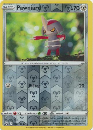 Karta Pokémon - Crown Zenith - 092/159 - Pawniard (Reverse Holo)