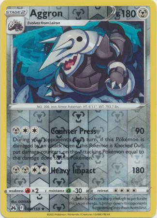 Karta Pokémon - Crown Zenith - 089/159 - Aggron (Reverse Holo)