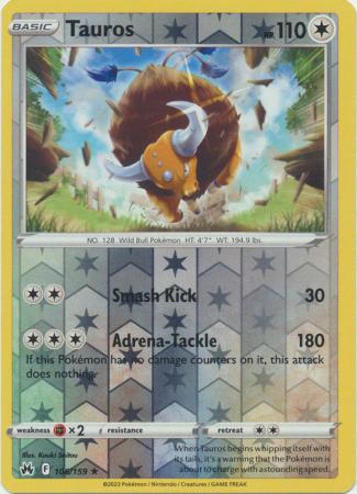 Karta Pokémon - Crown Zenith - 106/159 - Tauros (Reverse Holo)