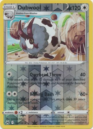 Karta Pokémon - Crown Zenith - 122/159 - Dubwool (Reverse Holo)