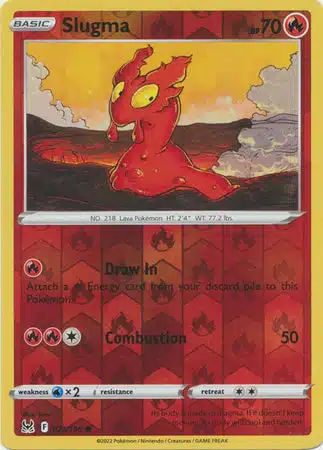 Fire - Lost Origin (Reverse Holo) (1) Karta Pokémon - Lost Origin - 021/196 - Slugma (Reverse Holo) - obrazek 1