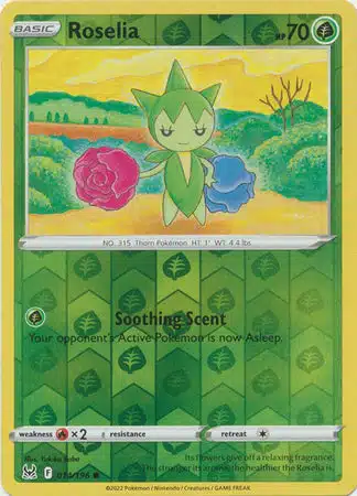 Grass - Lost Origin (Reverse Holo) (14) Karta Pokémon - Lost Origin - 014/196 - Roselia (Reverse Holo) - obrazek 1