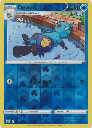 Water - Astral Radiance (Reverse Holo) (17) Karta Pokémon - Astral Radiance - 042/189 - Dewott (Reverse Holo) - obrazek 1