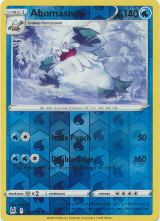 Karta Pokémon - Lost Origin - 043/196 - Abomasnow (Reverse Holo)