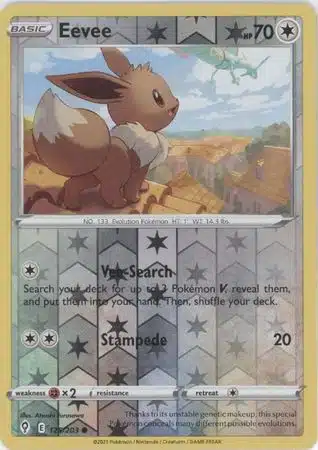 Karta Pokémon - Evolving Skies - 125/203 - Eevee (Reverse Holo)