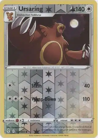 Colorless - Evolving Skies (Reverse Holo) (3) Karta Pokémon - Evolving Skies - 127/203 - Ursaring (Reverse Holo) - obrazek 1