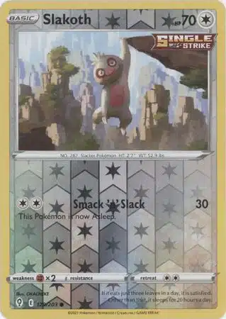 Colorless - Evolving Skies (Reverse Holo) (5) Karta Pokémon - Evolving Skies - 129/203 - Slakoth (Reverse Holo) - obrazek 1