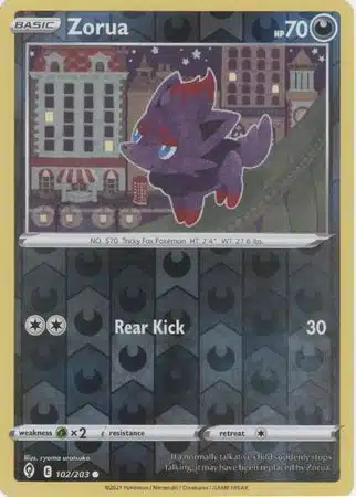 Darkness - Evolving Skies (Reverse Holo) (6) Karta Pokémon - Evolving Skies - 102/203 - Zorua (Reverse Holo) - obrazek 1
