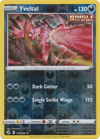 Karta Pokémon - Fusion Strike - 175/264 - Yveltal (Reverse Holo)