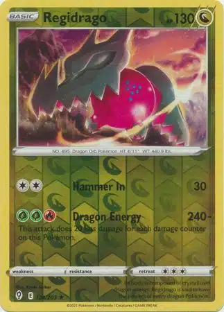 Dragon - Evolving Skies (Reverse Holo) (14) Karta Pokémon - Evolving Skies - 124/203 - Regidrago (Reverse Holo) - obrazek 1
