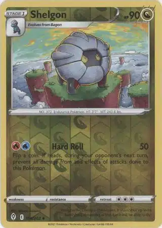 Dragon - Evolving Skies (Reverse Holo) (3) Karta Pokémon - Evolving Skies - 108/203 - Shelgon (Reverse Holo) - obrazek 1