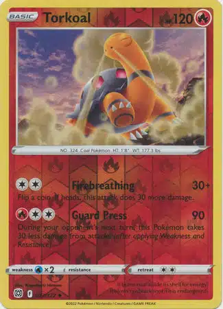 Fire - Brilliant Stars (Reverse Holo) (3) Karta Pokémon - Brilliant Stars - 023/172 - Torkoal (Reverse Holo) - obrazek 1