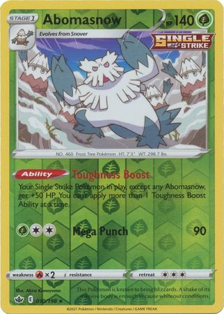 Chilling Reign - 010/198 - Abomasnow (Reverse Holo)