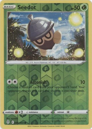 Karta Pokémon - Evolving Skies - 005/203 - Seedot (Reverse Holo)