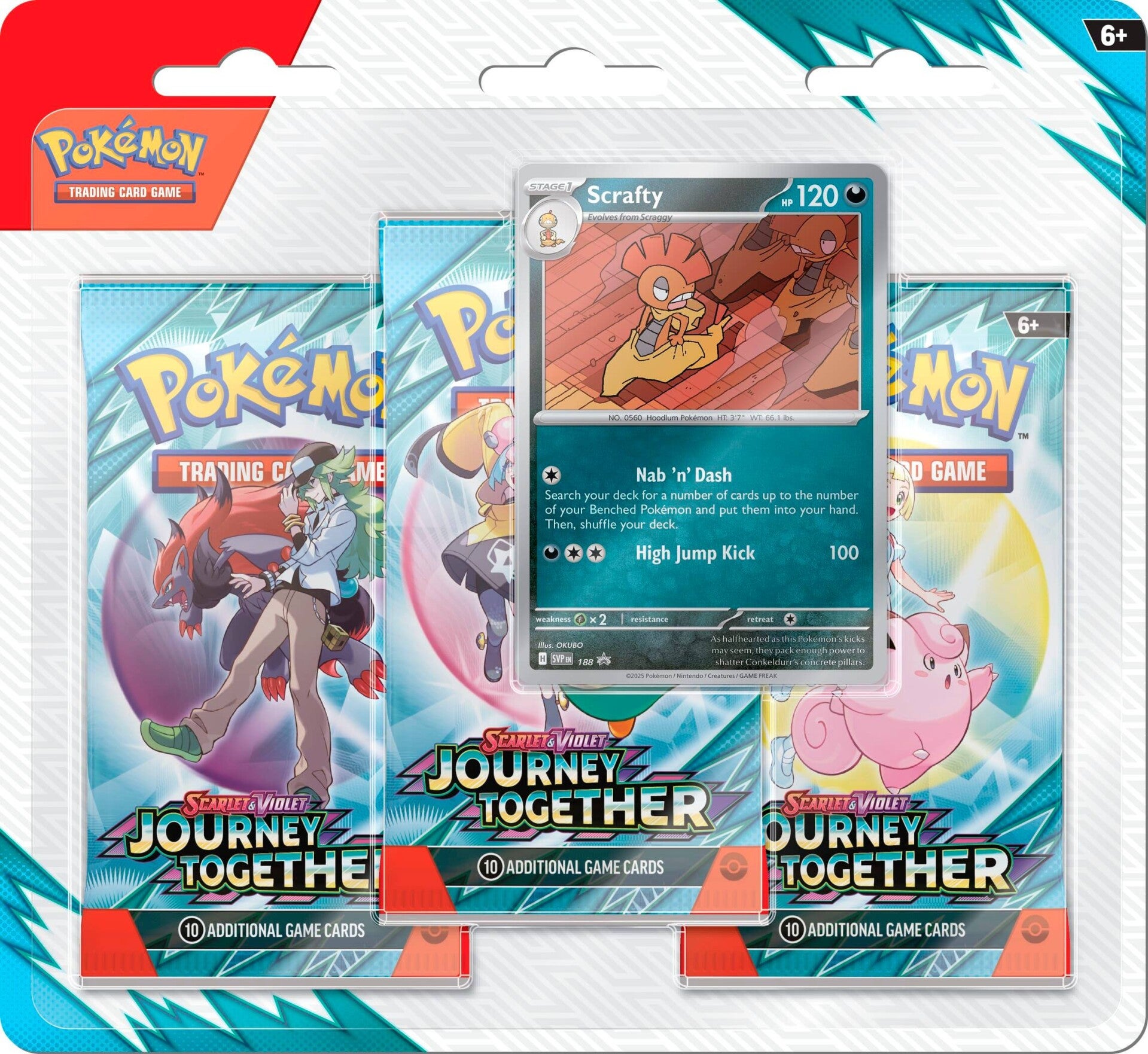 Pokemon: Journey Together – 3 -pack – Scrafty