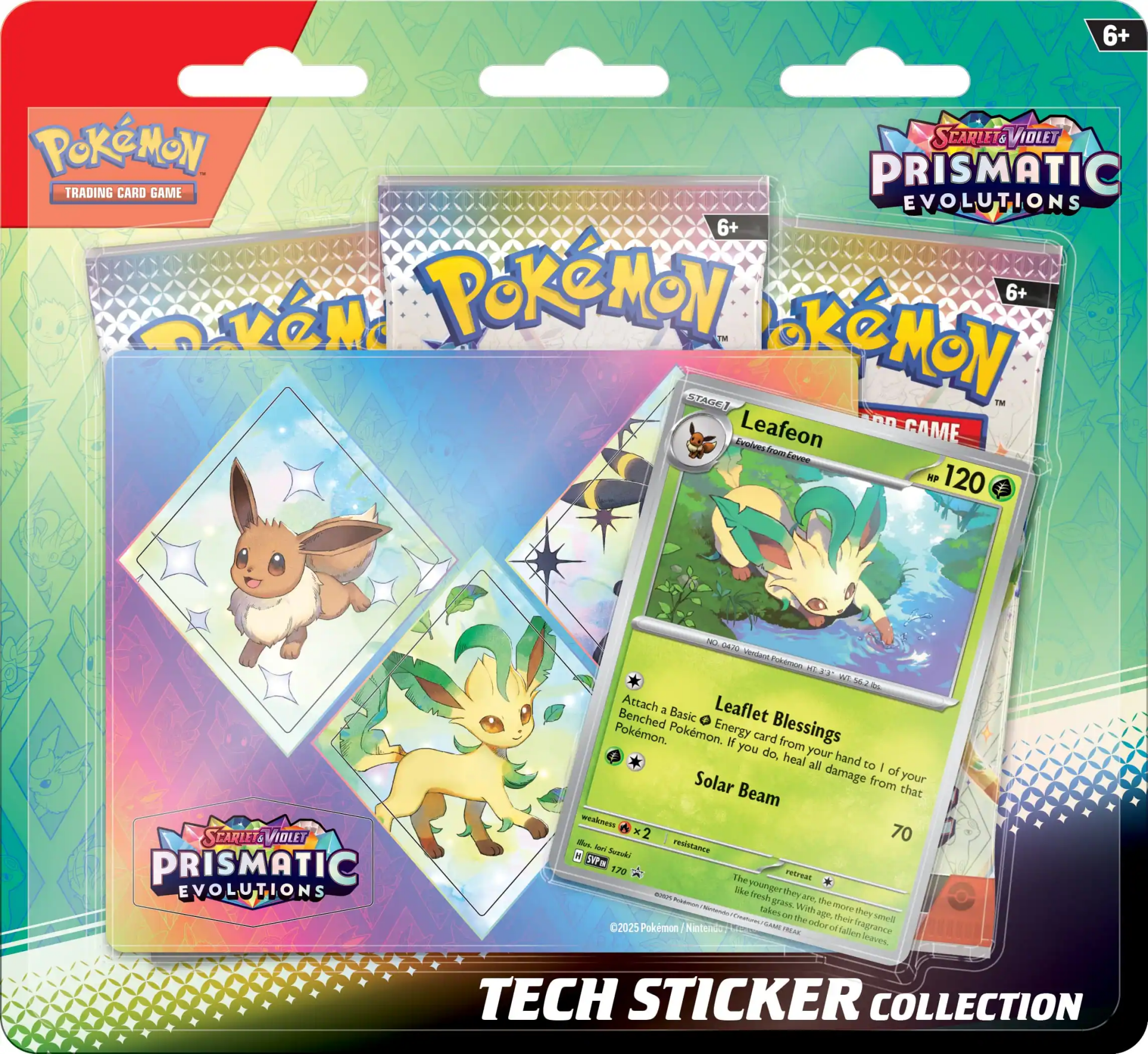 Pokemon Prismatic Evolutions Tech Sticker Collection Leafeon.png