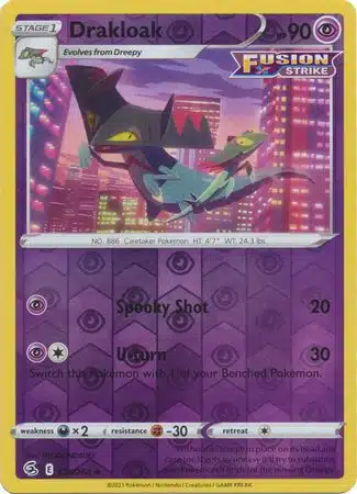 Psychic - Fusion Strike (Reverse Holo) (18) Karta Pokémon - Fusion Strike - 129/264 - Drakloak (Reverse Holo) - obrazek 1