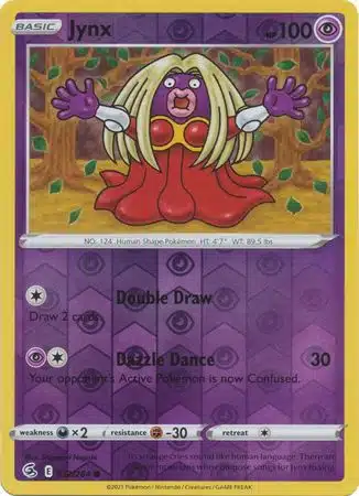 Psychic - Fusion Strike (Reverse Holo) (3) Karta Pokémon - Fusion Strike - 112/264 - Jynx (Reverse Holo) - obrazek 1