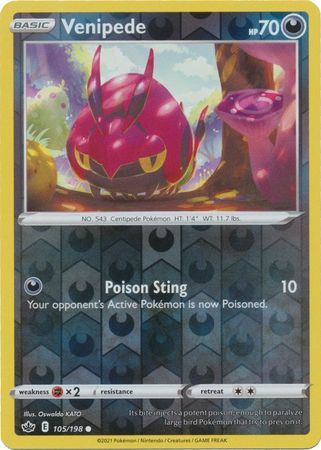 Chilling Reign - 105/198 - Venipede (Reverse Holo)