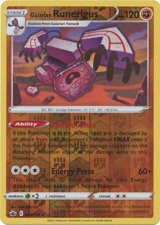 Chilling Reign - 083/198 - Galarian Runerigus (Reverse Holo)
