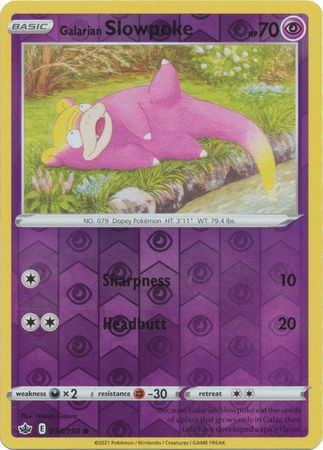 Chilling Reign - 054/198 - Galarian Slowpoke (Reverse Holo)