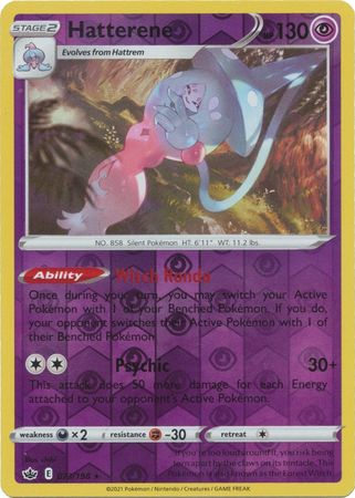 Chilling Reign - 073/198 - Hatterene (Reverse Holo)