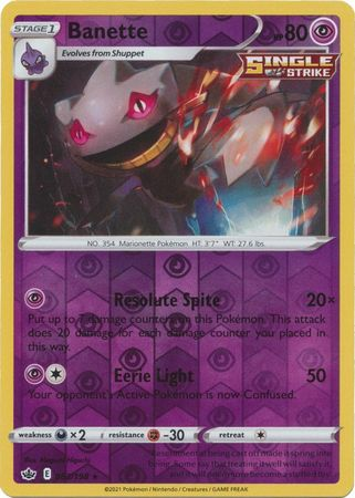 Chilling Reign - 063/198 - Banette (Reverse Holo)