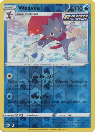 Chilling Reign - 031/198 - Weavile (Reverse Holo)