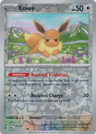 Prismatic Evolutions - 074/131 - Eevee (Reverse Holo)