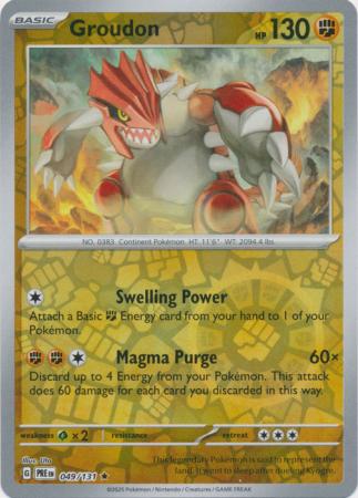 Prismatic Evolutions - 049/131 - Groudon (Reverse Holo)