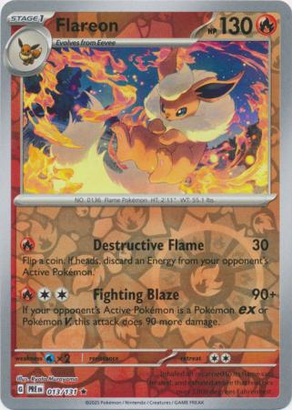 Prismatic Evolutions - 013/131 - Flareon (Reverse Holo)