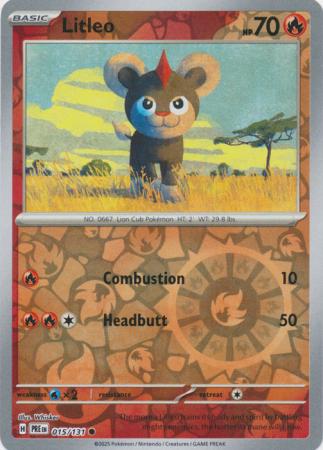 Prismatic Evolutions - 015/131 - Litleo (Reverse Holo)
