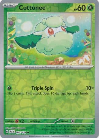 Prismatic Evolutions - 007/131 - Cottonee (Reverse Holo)