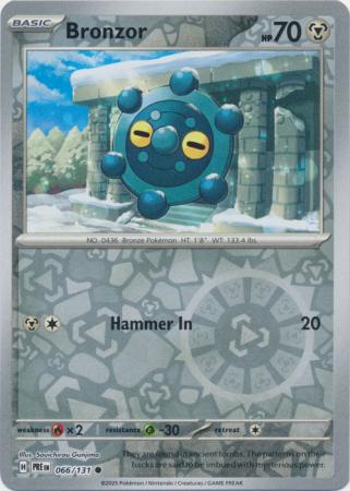 Prismatic Evolutions - 066/131 - Bronzor (Reverse Holo)