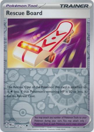 Prismatic Evolutions - 126/131 - Rescue Board (Reverse Holo)