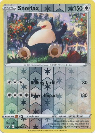 Sword & Shield - 140/202 - Snorlax (Reverse Holo)