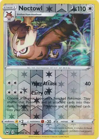 Sword & Shield - 144/202 - Noctowl (Reverse Holo) Sword & Shield - 144/202 - Noctowl (Reverse Holo)