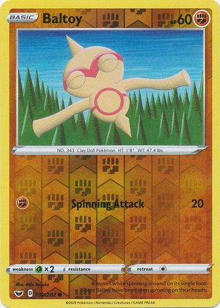 Sword & Shield - 102/202 - Baltoy (Reverse Holo)