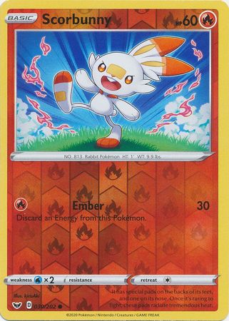 Sword & Shield - 030/202 - Scorbunny (Reverse Holo)