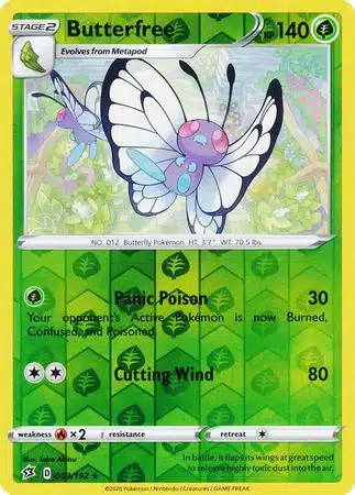 Rebel Clash - 003/192 - Butterfree (Reverse Holo) Rebel Clash - 003/192 - Butterfree (Reverse Holo)