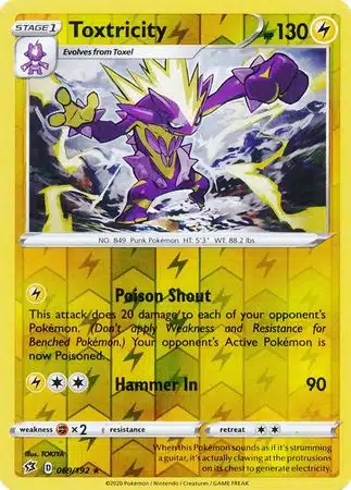 Rebel Clash - 069/192 - Toxtricity (Reverse Holo) Rebel Clash - 069/192 - Toxtricity (Reverse Holo)