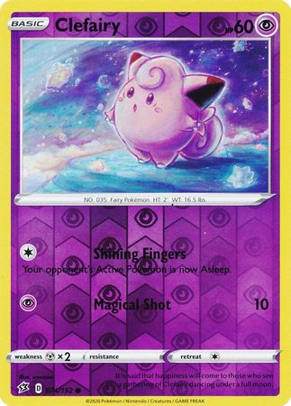 Rebel Clash - 074/192 - Clefairy (Reverse Holo)