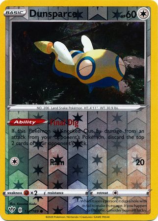 Darkness Ablaze - 137/189 - Dunsparce (Reverse Holo)