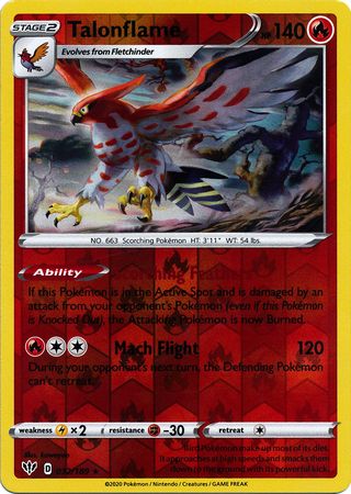 Darkness Ablaze - 032/189 - Talonflame (Reverse Holo)