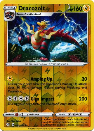 Darkness Ablaze - 065/189 - Dracozolt (Reverse Holo)